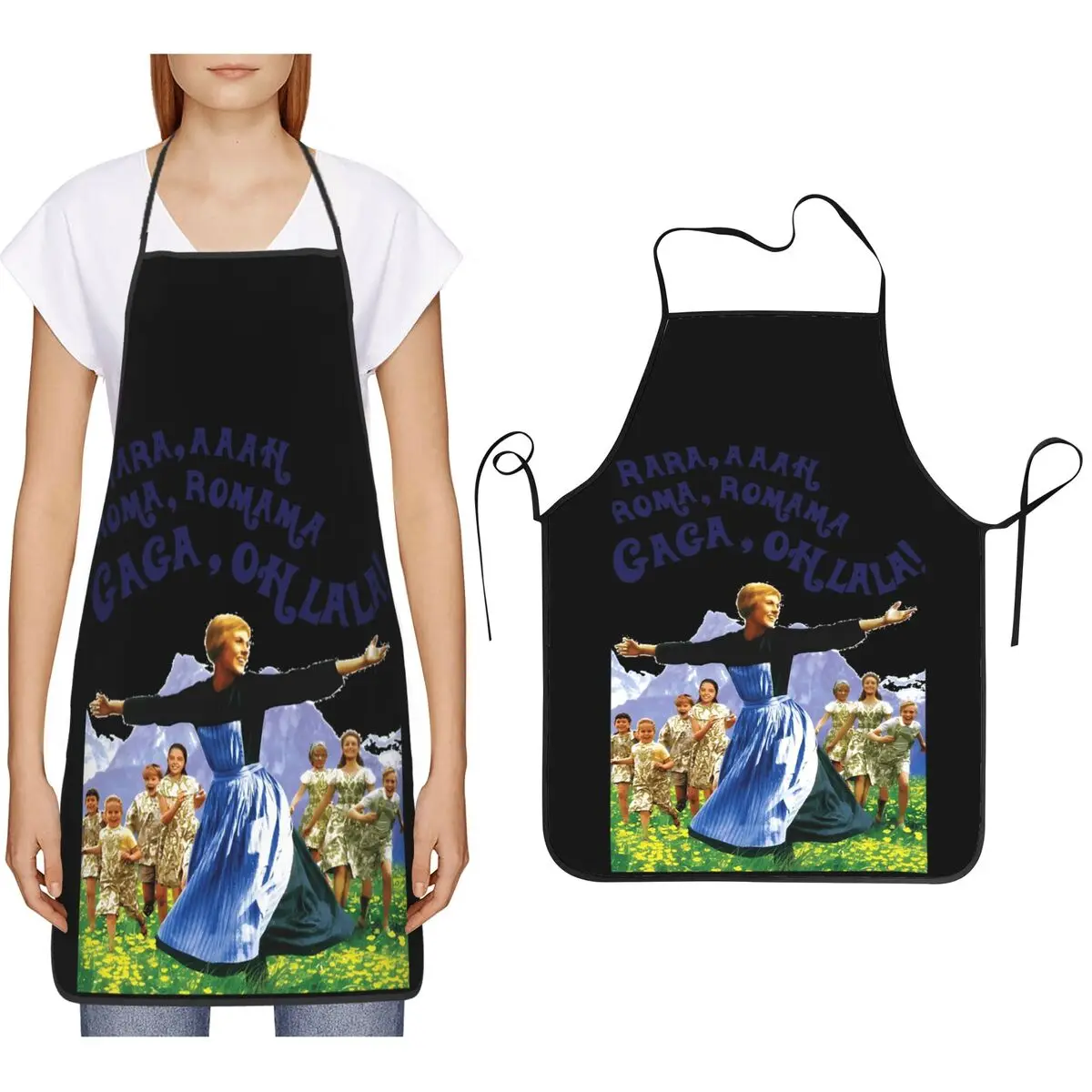

Холмы живые со звуком Гаги Фартуки Шеф-повар Кулинария Выпечка Столик Нагрудник Кухня Чистка Прапор для Женщин Мужчин