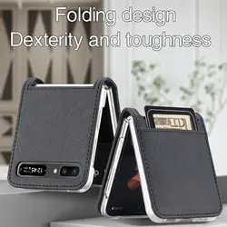 for Samsung Z Flip 7 2 6 5 4 3 flip7 Flip6 Flip5 Flip4 Leather Case for Samsung Galaxy Z Flip2 5G Flip 1 2 Card Slot Accessories