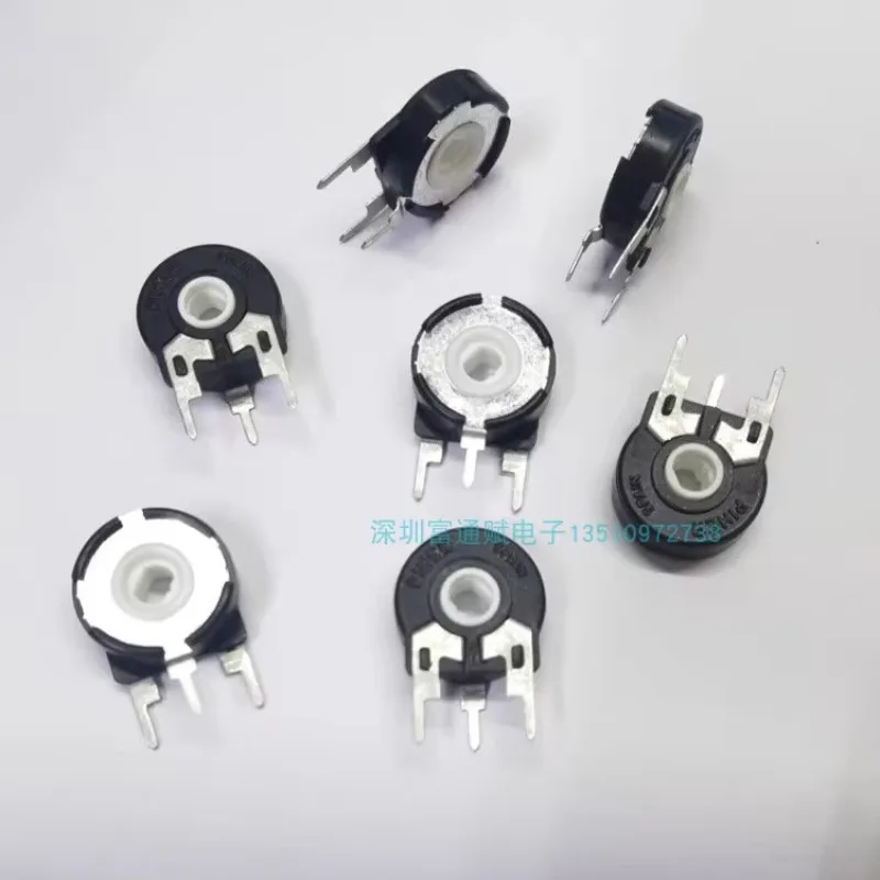 10PCS PT15NH05 Vertical Adjustable Resistance Potentiometer 2.2M Oval Hole 3-Pin