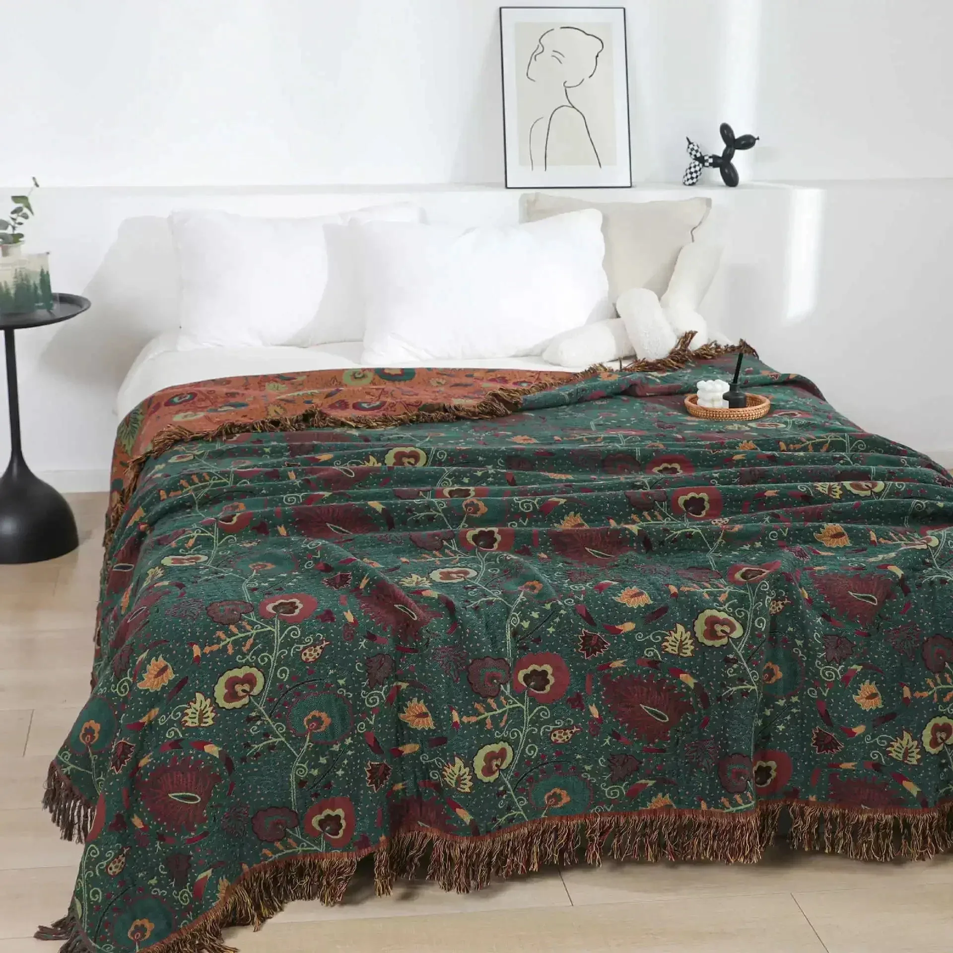 230x250cm Summer Cooling Quilt Lightweight Breathable Cotton Blanket for Bed Couch Boho Home Decor Nap Throw