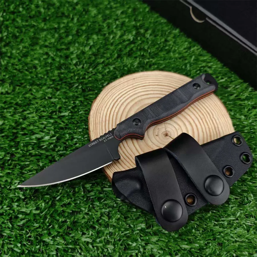 TOPS con fodero lama fissa coltello dritto esterno manico G10 lama 8Cr13Mov campeggio caccia autodifesa strumenti multifunzionali