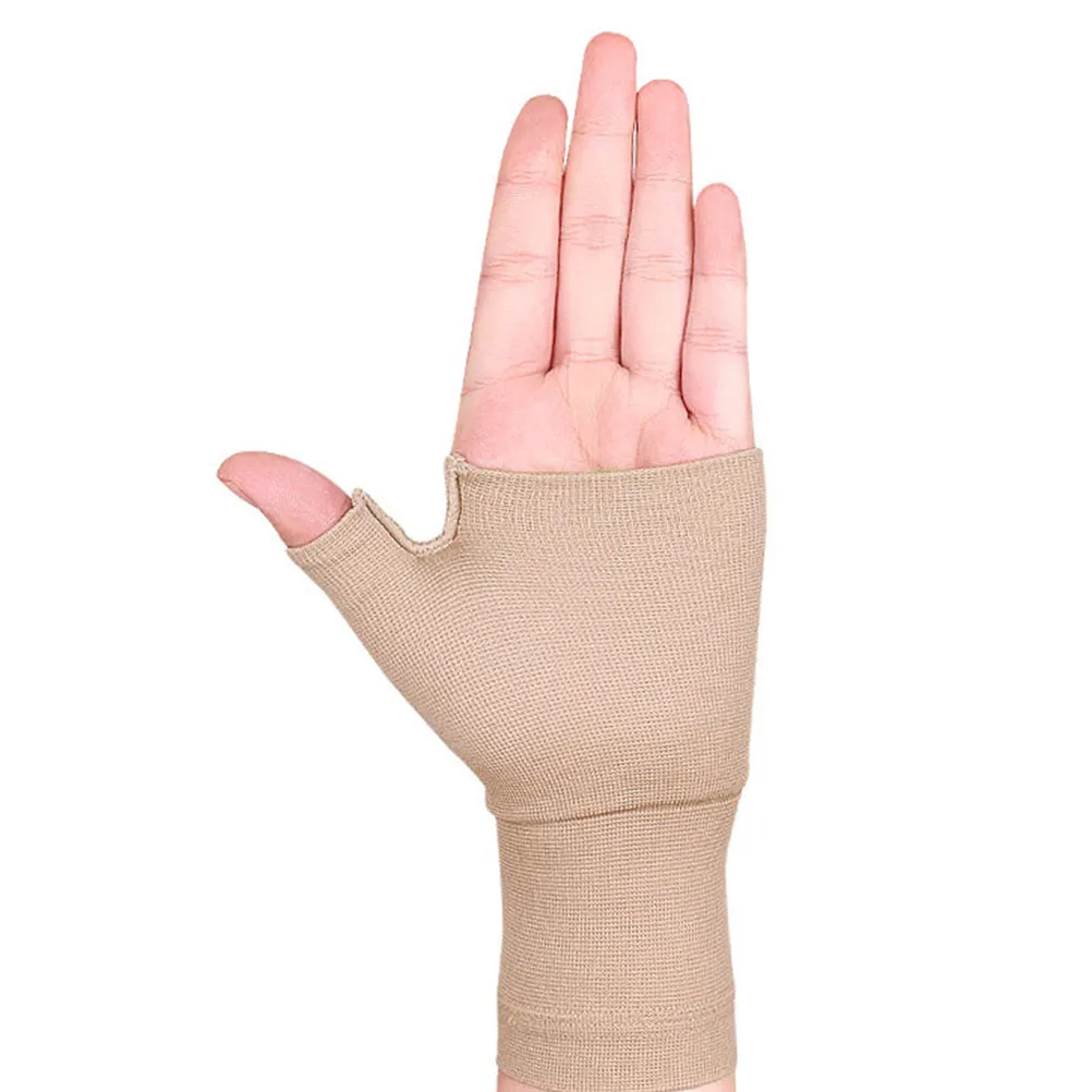 

1Pair Pressure Protection Fingerless Arthritis Compression Gloves Durable Elastic Therapy Gloves for Sports Hand Pain Relief