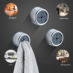 Self Adhesive Towel Plug Holder Wall Mounted Bathroom Organizers Towel Hooks Storage Rack Kitchen Rags Dishcloth Clips