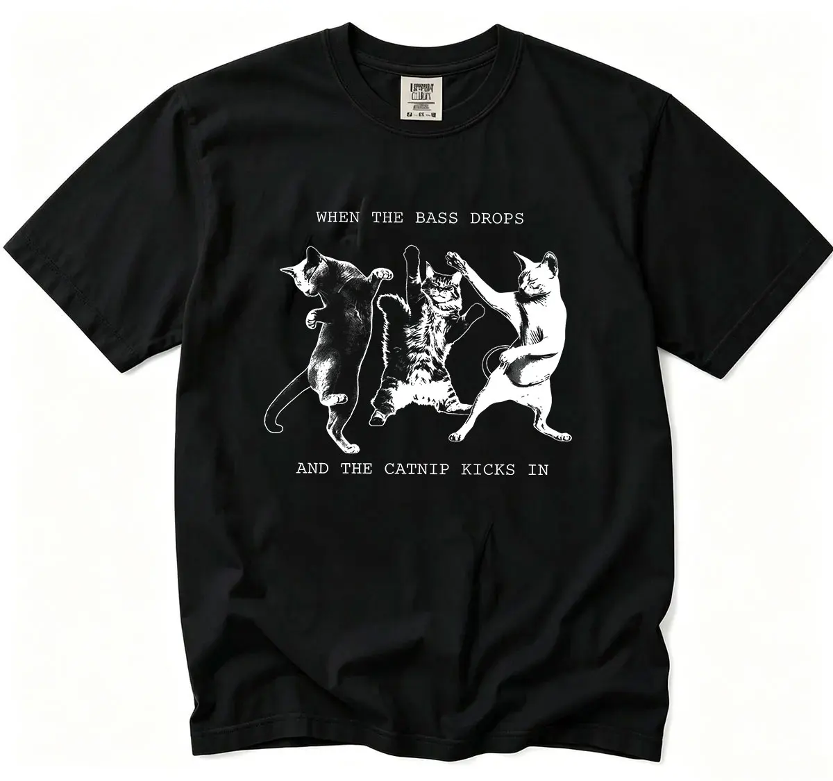 Funny Dancing Cat Meme T Shirt Men Women Humor Clothing Fashion Short Sleeve T-shirt Vintage High Quality O-Neck Cotton T-shirt