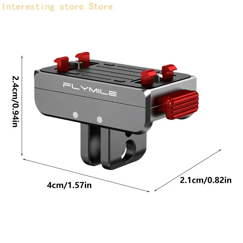 Kompakte magnetische Kamerahalterungs-Adapterbasis mit 2-Stift-Schnittstellen, doppelte Seitenverriegelung für Pro2 X4-Kamera – Detail 6