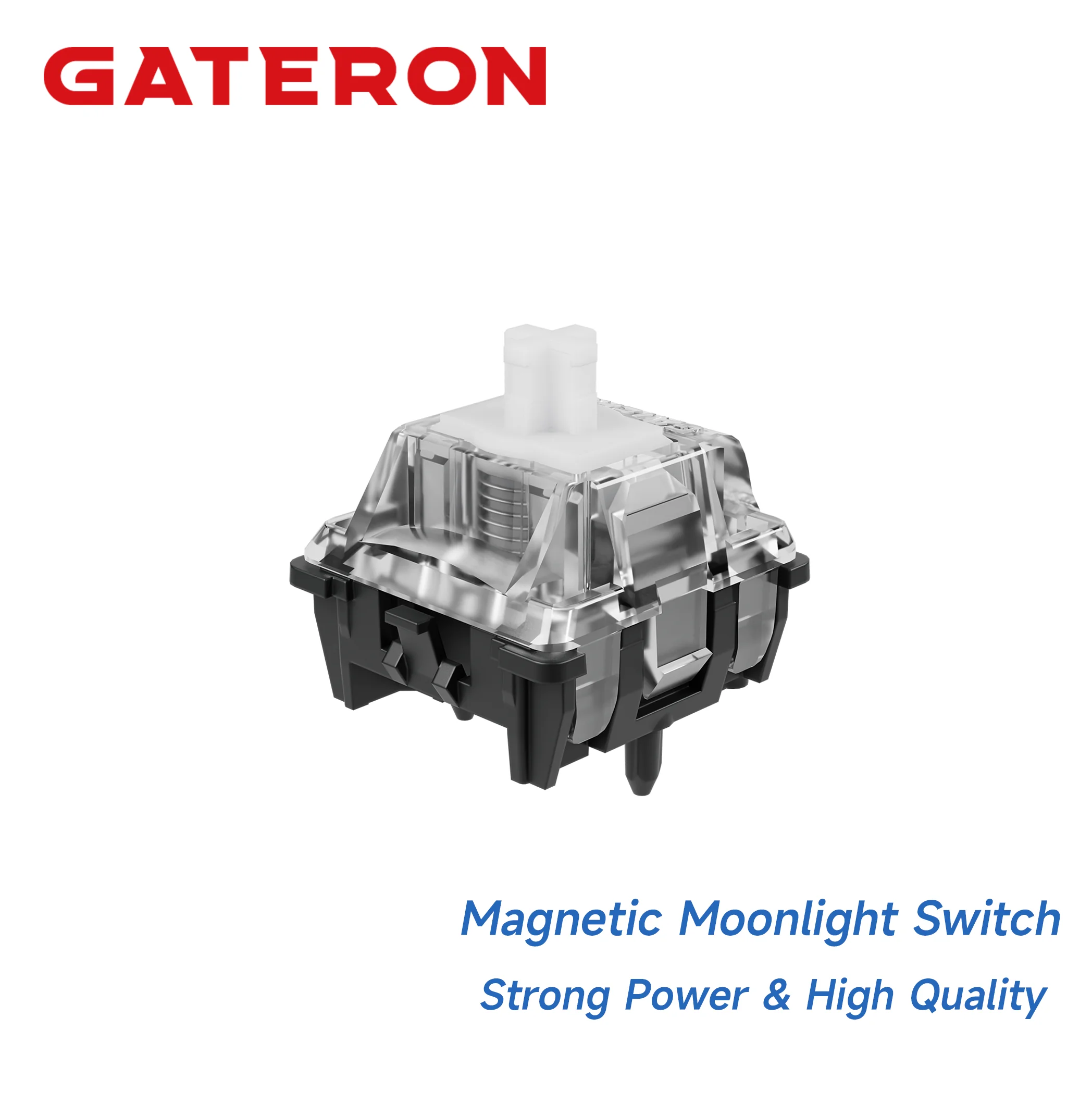 GATERON Magnetic Moonlight Switch HE Linear Freely Setting Pre-Travel Hall Sensor RT SOCD for Magnetic Keyboard Gaming Office