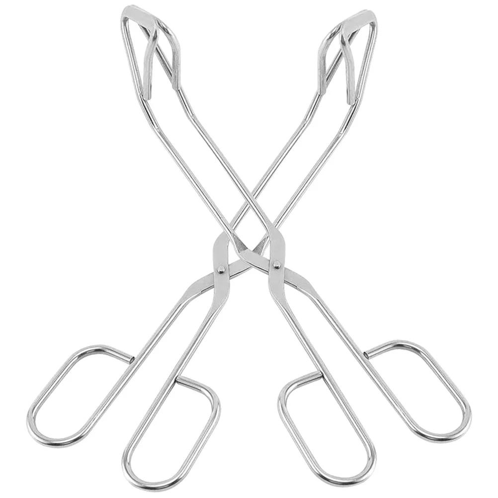 

2pcs Stainless Steel Food Tongs Anti-Scald Ergonomic Bbq Grill Tongs For Camping Outdoor Cooking Multi-Function Toast Accessory