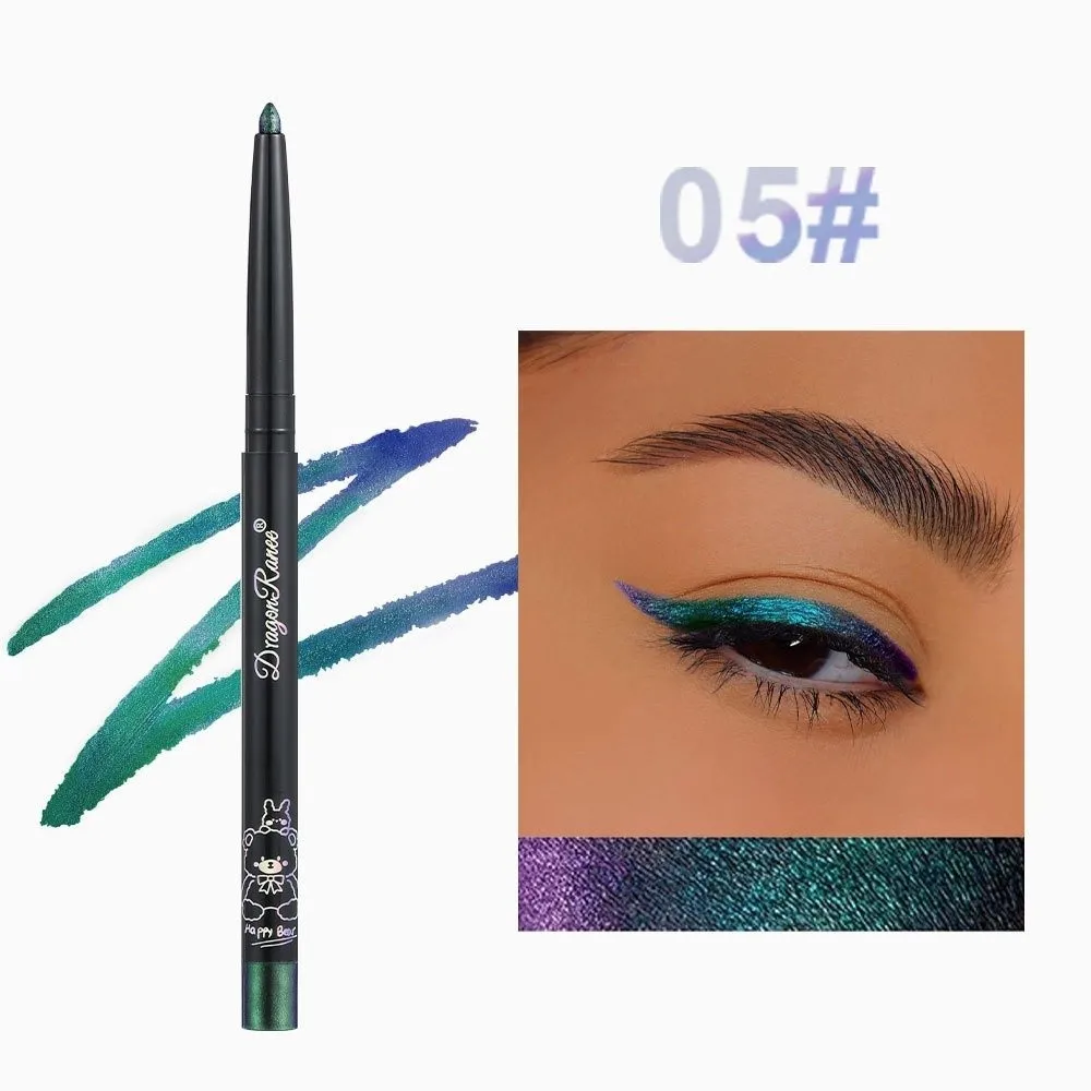 Waterproof Eyeliner Pen Green Gold Purple Pigment Multi Chrome Eyeliner Aurora Effect Shiny Chrome Lying Silkworm Eyeliner