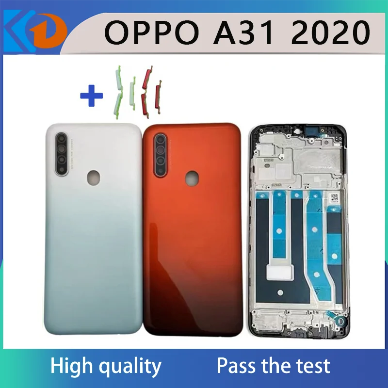 Back Battery Cover Housing For Oppo A31 2020 Front Middle Frame Camera Lens Out Side Button