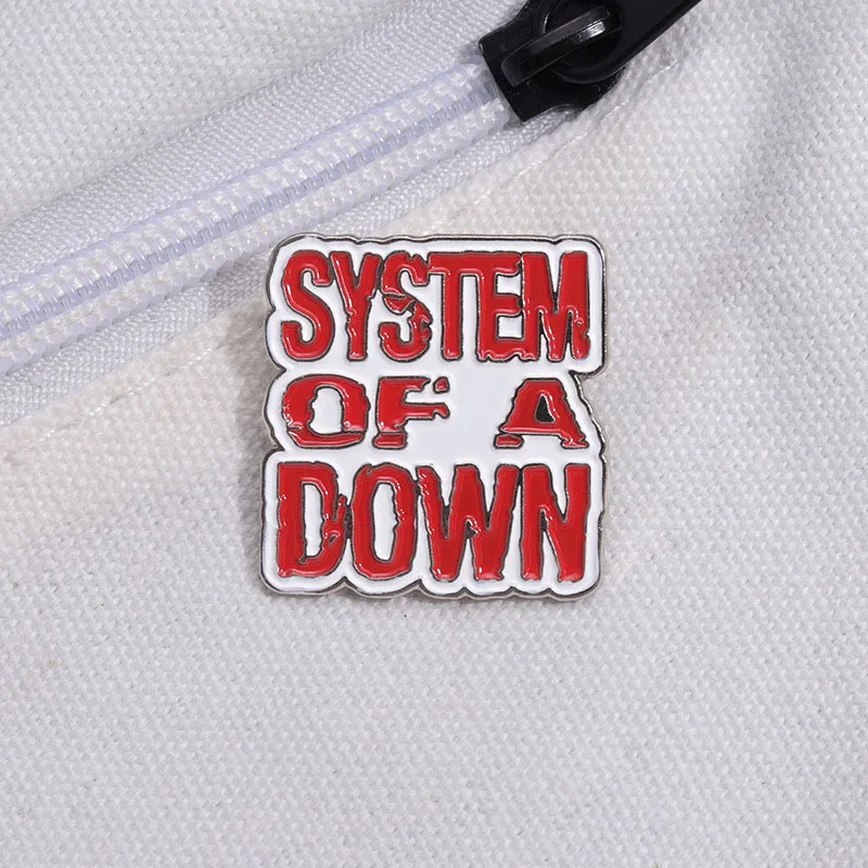 System of A Down Enamel Pins Lapel Badge Brooch Clothing Bag Decoration