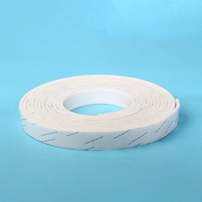1 متر الأبيض الذاتي لاصق سيليكون المطاط قطاع المضادة للانزلاق ارتفاع درجة الحرارة الصلبة امتصاص الصدمات طوقا W:10 ~ 50 مللي متر T:1/2/3/5/10 مللي متر
