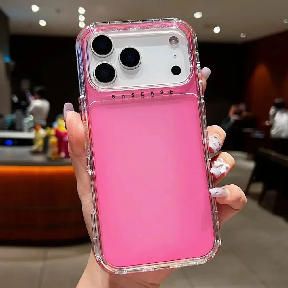 Гибридный однотонный бронированный чехол 3 в 1 для iPhone 17 Air 16 15 14 Plus 13 12 Mini 11 Pro Max Защитный чехол военного класса