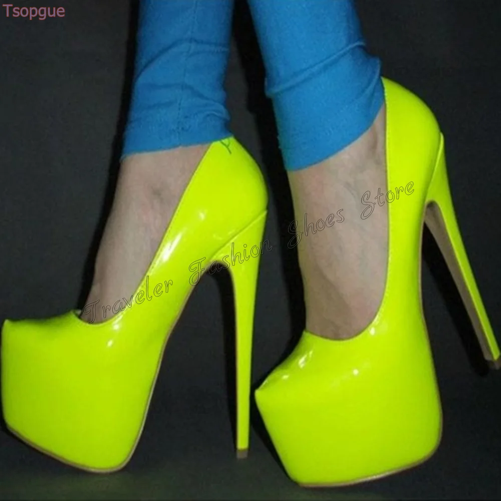 

Green Platform Slip on Pumps Stilettos High Heels High Heel Shoes for Women Fashion Party Heels 2025 New Zapatos Para Mujere