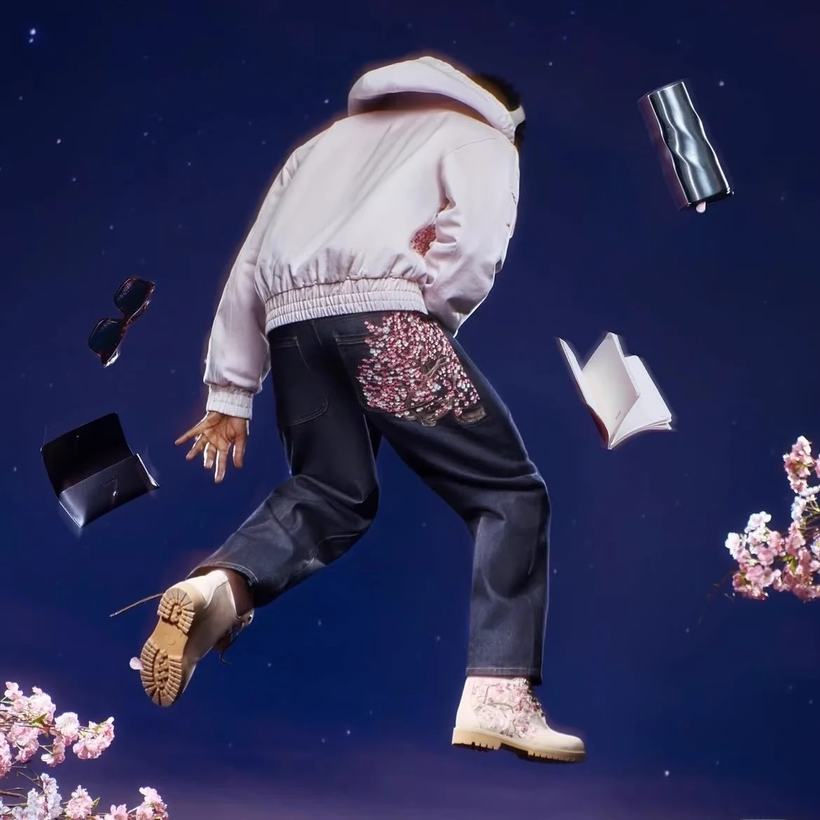 

Loose Straight Leg Men's Jeans Embroidered High Street Sle Trendy Long Pants Autumn Winter Faion Youth Casual Jeans