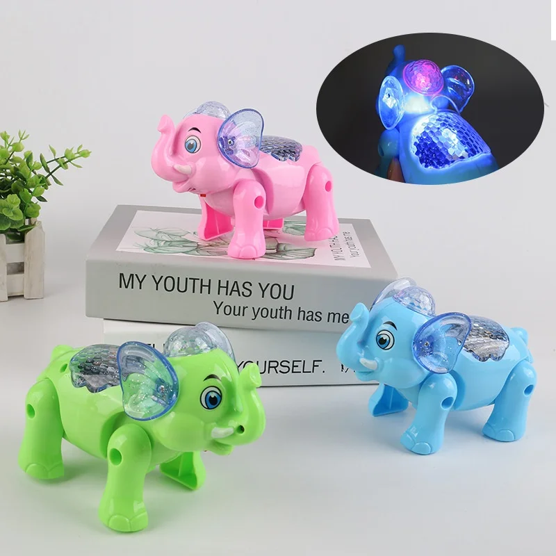 1pcs Kids Funny Lighting Walking Elephant With Music And Light Interactive Toy Kids Funny Electronics Toy Birthday Gift