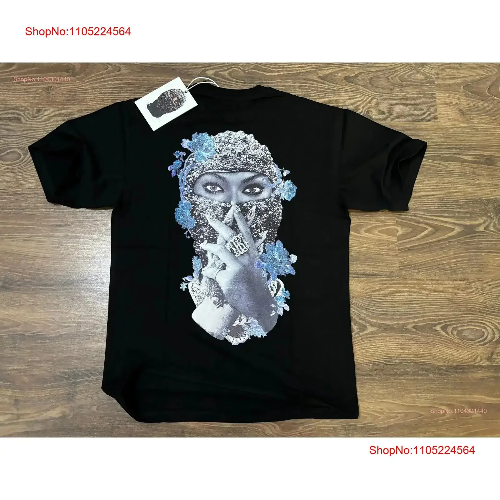 تي شيرت IH Nom Uh Nit أسود جميع المقاسات متوفر جديد مع علامات جرافيك مغسول عتيق ومتعدد الاستخدامات قليلاً أوم موضة ممتدة