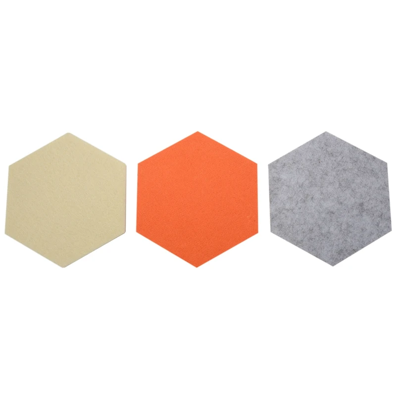 5Pcs/Set Hexagon Felt Board Hexagonal Felt Wall Sticker Multifunction 3D Decorative Home Message Board Self-Adhesive Kids Room B