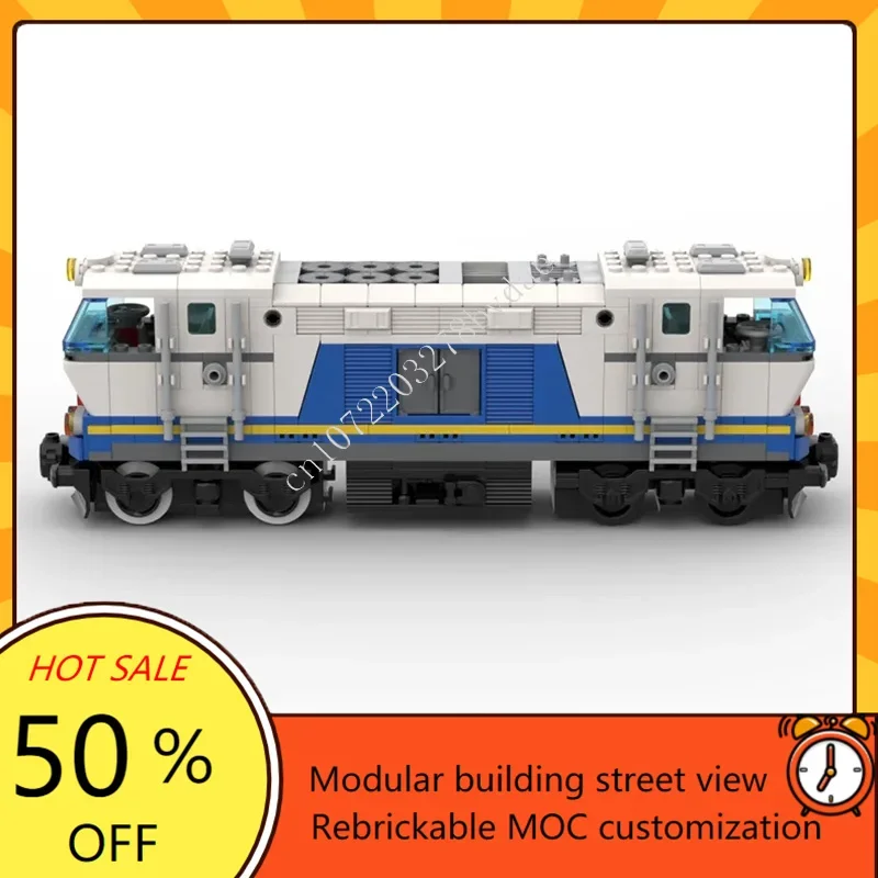 453PCS MOC Stad Vervoer Diesel Vrachtlocomotief Aangepaste puzzels DIY Creatief Onderwijs Assemblage Technologie Puzzel Geschenken