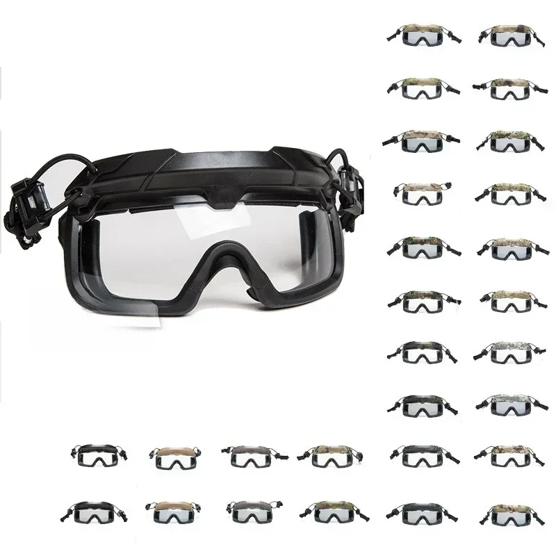 Split anti-fog goggles for helmets