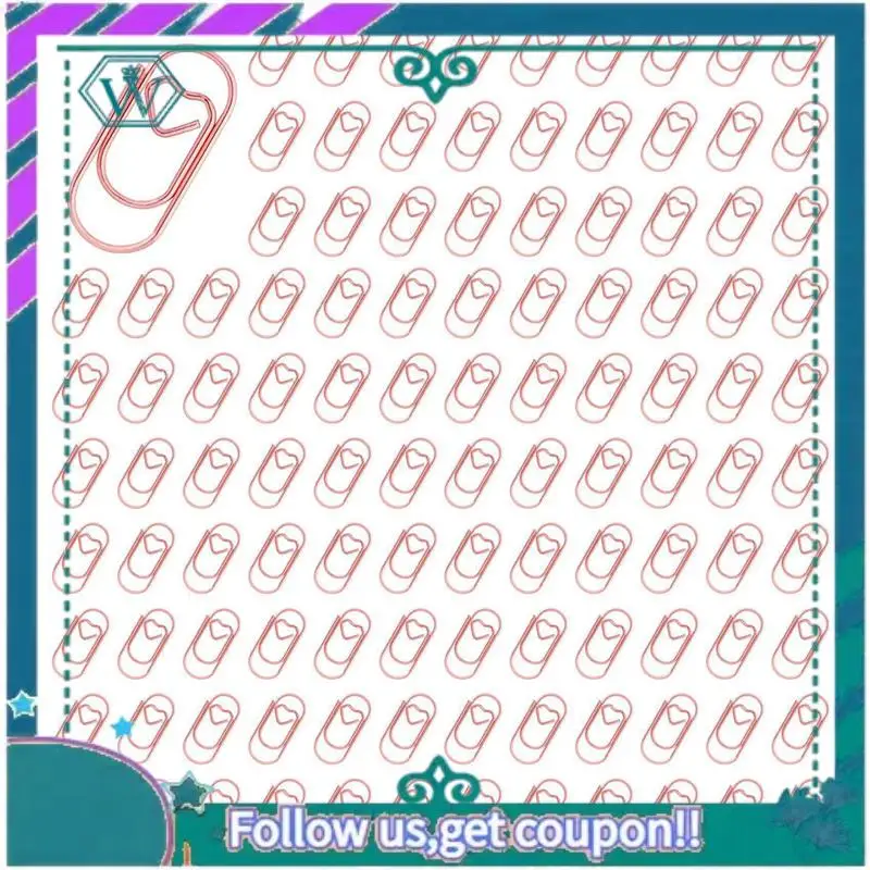 A75Q-300 Pieces Rose Gold Cute Paper Clips Mini Clips Heart Shaped Paperclips Bookmark Clips For Office Supplier School