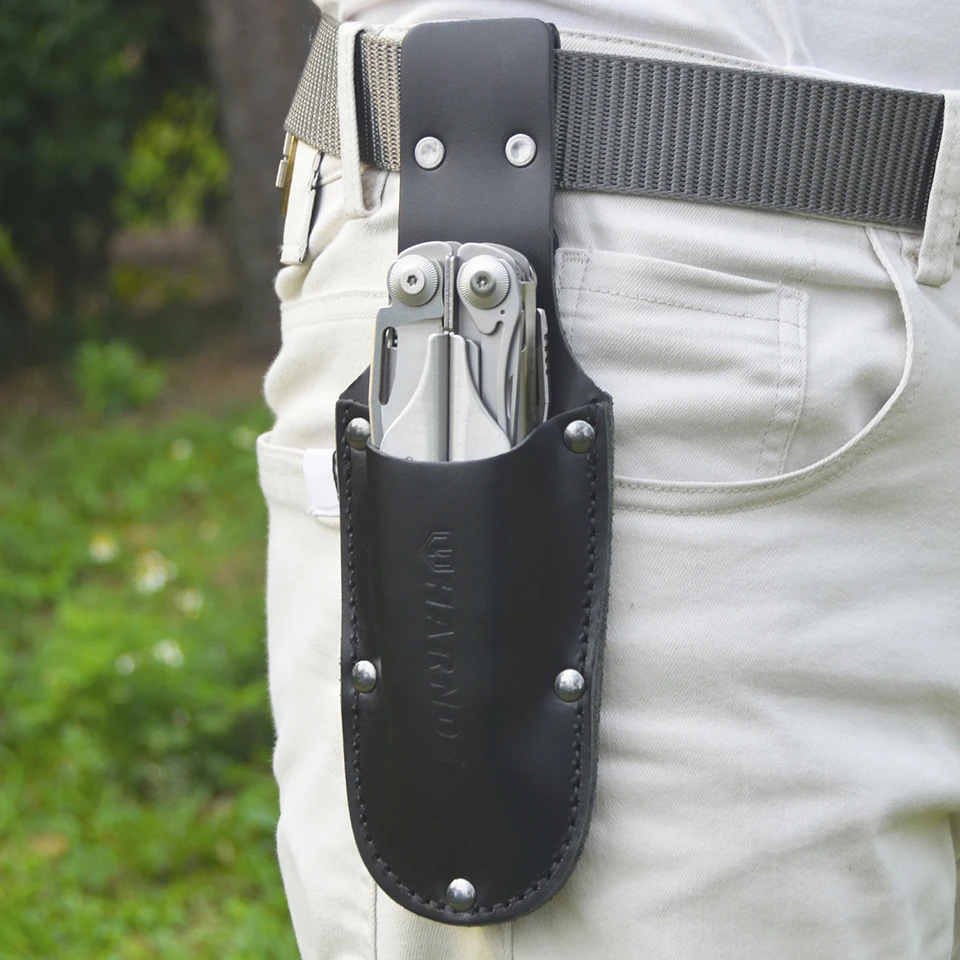 Leatherwork Knife Sheath - Bolsa de Couro Harnds para Ferramentas