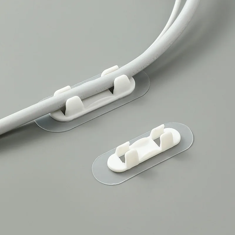 Lot de 10/20/30 supports de câbles sans perçage, à brancher sur le mur, auto-adhésifs, à haute viscosité, accessoire de rangement, boucle de fixation, organisateur de câbles