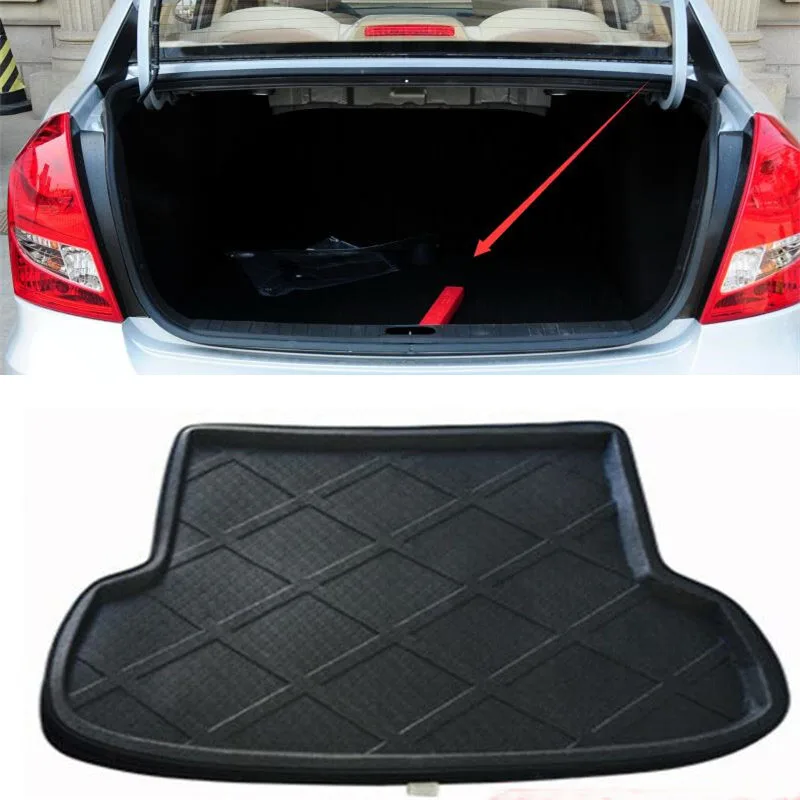 1PC 3D EVA Material For 2006-2010 Hyundai Accent III MC Car Rear Trunk Mat Floor Carpet Luggage Protection Cover Pad