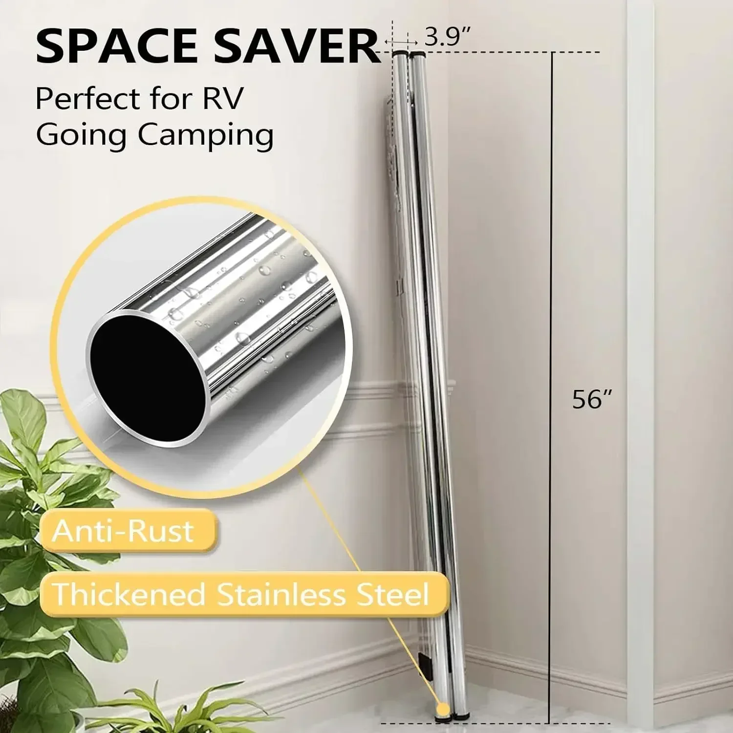 95 Inches Clothes Drying Rack, Heavy Duty Stainless Steel Laundry Drying Rack Folding Indoor Outdoor, Portable Drying