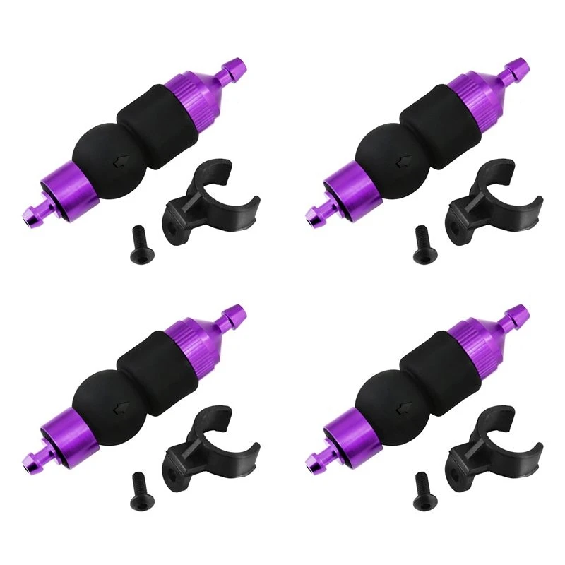 A63T-4X Fuel Filter Nitro Engine Parts Fuel Tank Spare Parts For 1/8 1/10 RC Model Car HSP Kyosho Redcat Himoto HPI,Purple