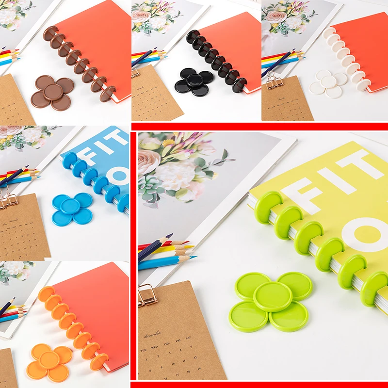 

50 шт., 19/32/35 мм, красочная пряжка, кольцо для диска, кольцо с грибовидным отверстием, круглая пластиковая пряжка для диска, обруч, сделай сам, переплет для ноутбука, офис