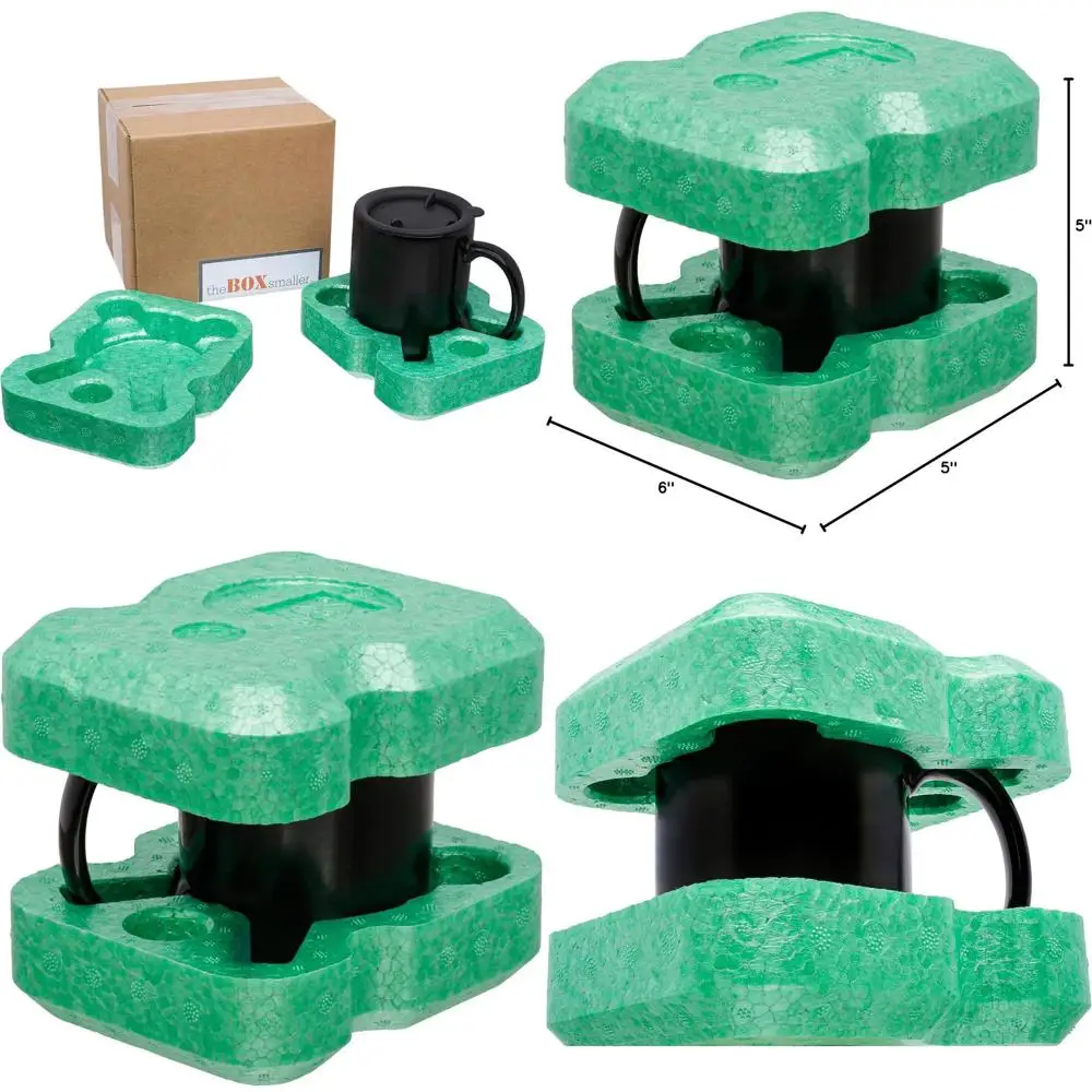 

Коробка для транспортировки на 12 кружек по 15 унций с пенопластовыми вкладышами - экологичная, защитная, устойчивая к воздействию окружающей среды, сделано в США