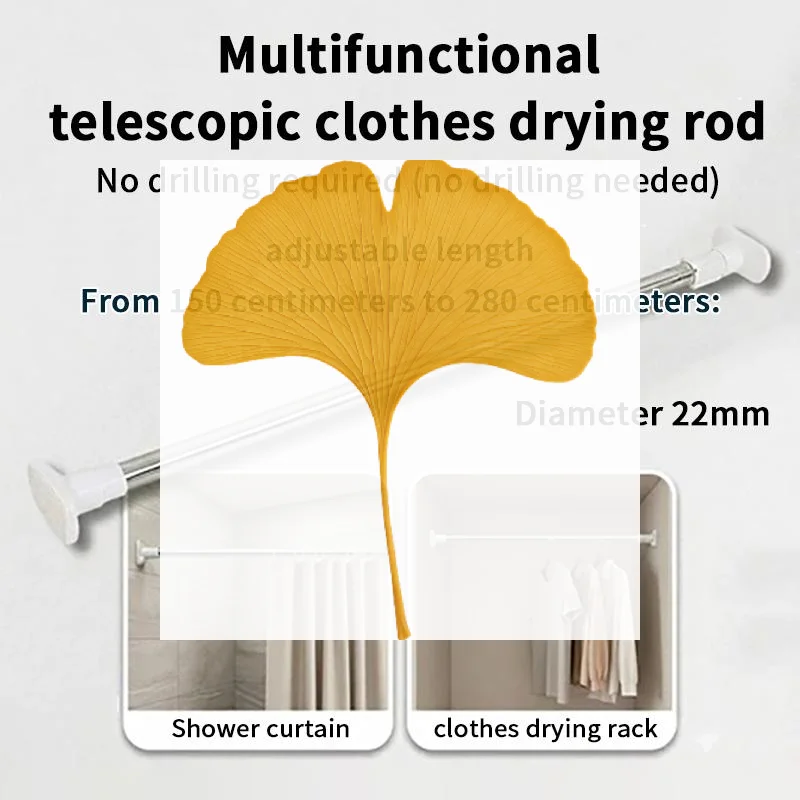 Dry Extendable Rod Extendable Rod Without Holes Adjustable Shower Curtain Adjustable Pressure 70-120 90-160 110-200 150-280cm