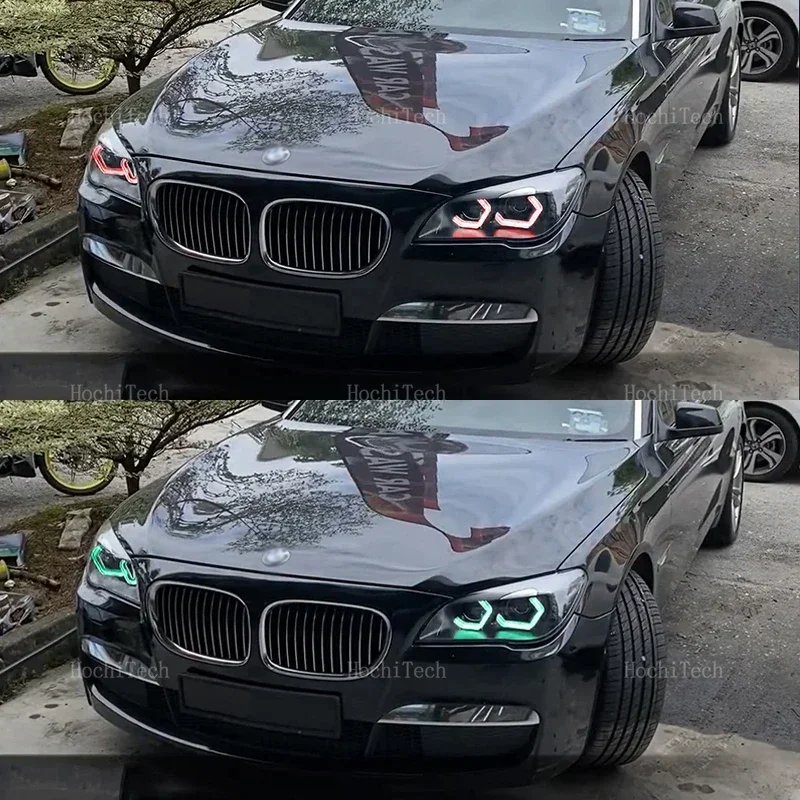 Для BMW 7 серии F01 F02 F03 F04 2009-2015 730i 730Li 740i 740Li 750i Управление через приложение M4 стиль светодиодная лампа «ангельские глазки» кольцевая лампа RGB