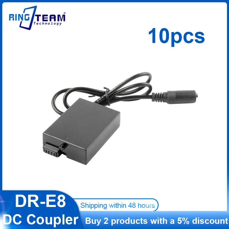 

10pcs DR-E8 DR E8 DRE8 DC Coupler LP-E8 Dummy Battery for Canon EOS Cameras T2i T3i T4i T5i 550D 600D 650D 700D Kiss X4 X5 X6