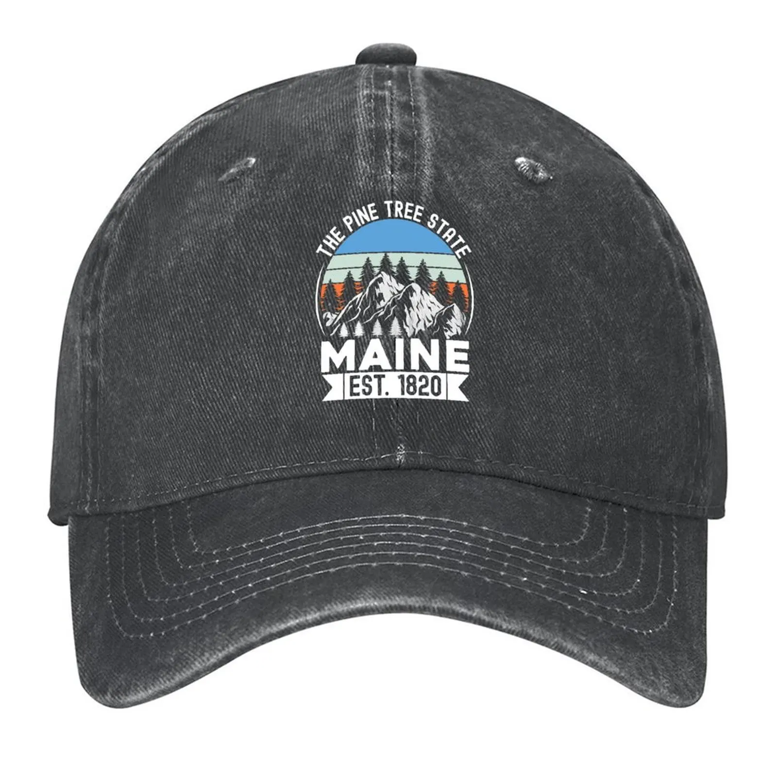 

Maine The Pine Tree State Est. 1820 T-shirt Baseball Cap New Hat Male hat Women's Beach Outlet 2025 Men's
