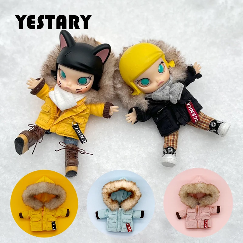 YESTARY Bjd Doll Accessories Down Jacket DIY Obitsu 11 Doll Clothes Fashion Cotton Coat Hooded Jacket For Ob11 Molly Gsc Piccodo