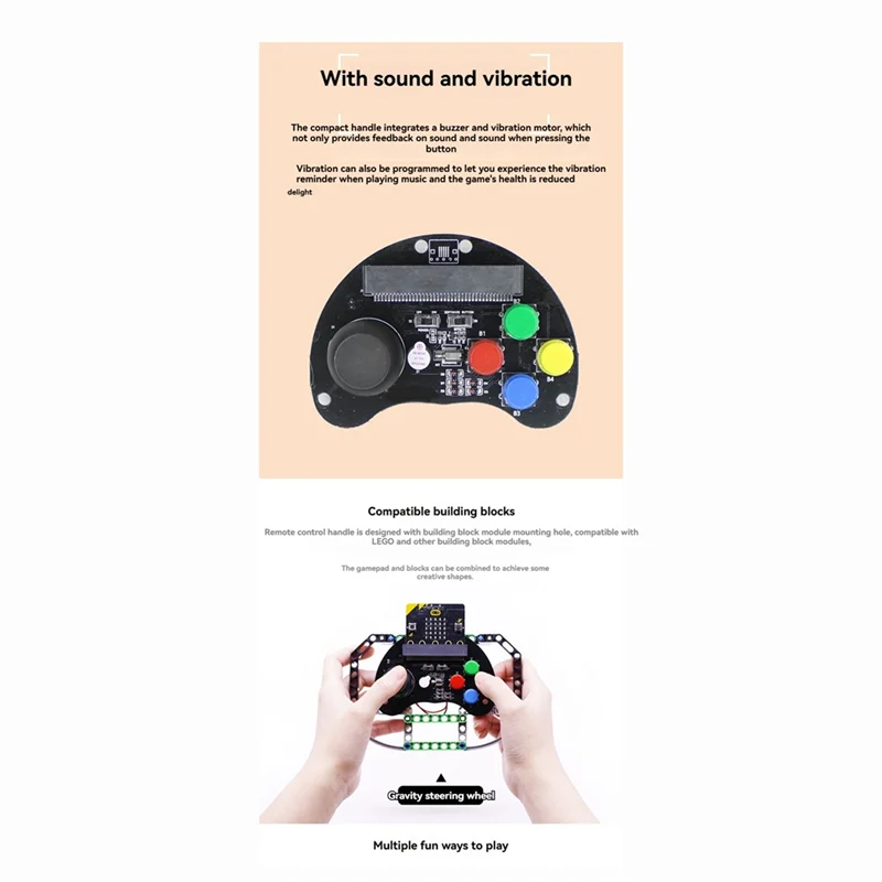 ABGN Roboter Auto Fernbedienung Griff Spiel Joystick Breakout Expansion Board Formicro Bit V1.5 Pädagogische Gabel Kinder