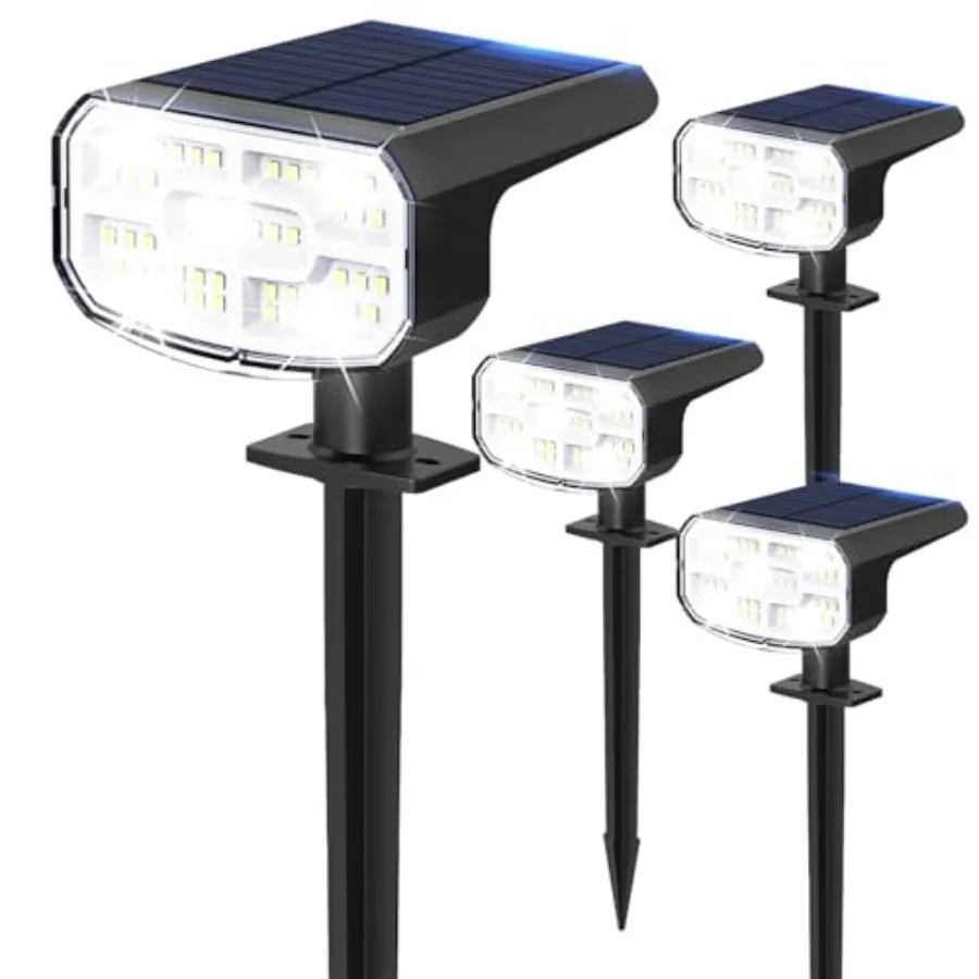

Солнечные светильники для улицы, водонепроницаемые IP65, сверхъяркие LED 6500K, 2 режима освещения, на солнечной энергии, для двора и сада, солнечные прожекторы для улицы