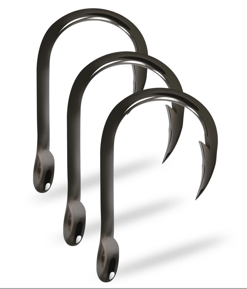 ZYZ 6-20 Stück/Beutel Meeresfischhaken, robuste, scharfe Angelhaken aus hochwertigem Kohlenstoffstahl, Salzwasser-Angelhaken, ideal für Thunfisch, Schnapper und Rotbarsch – Detail 7