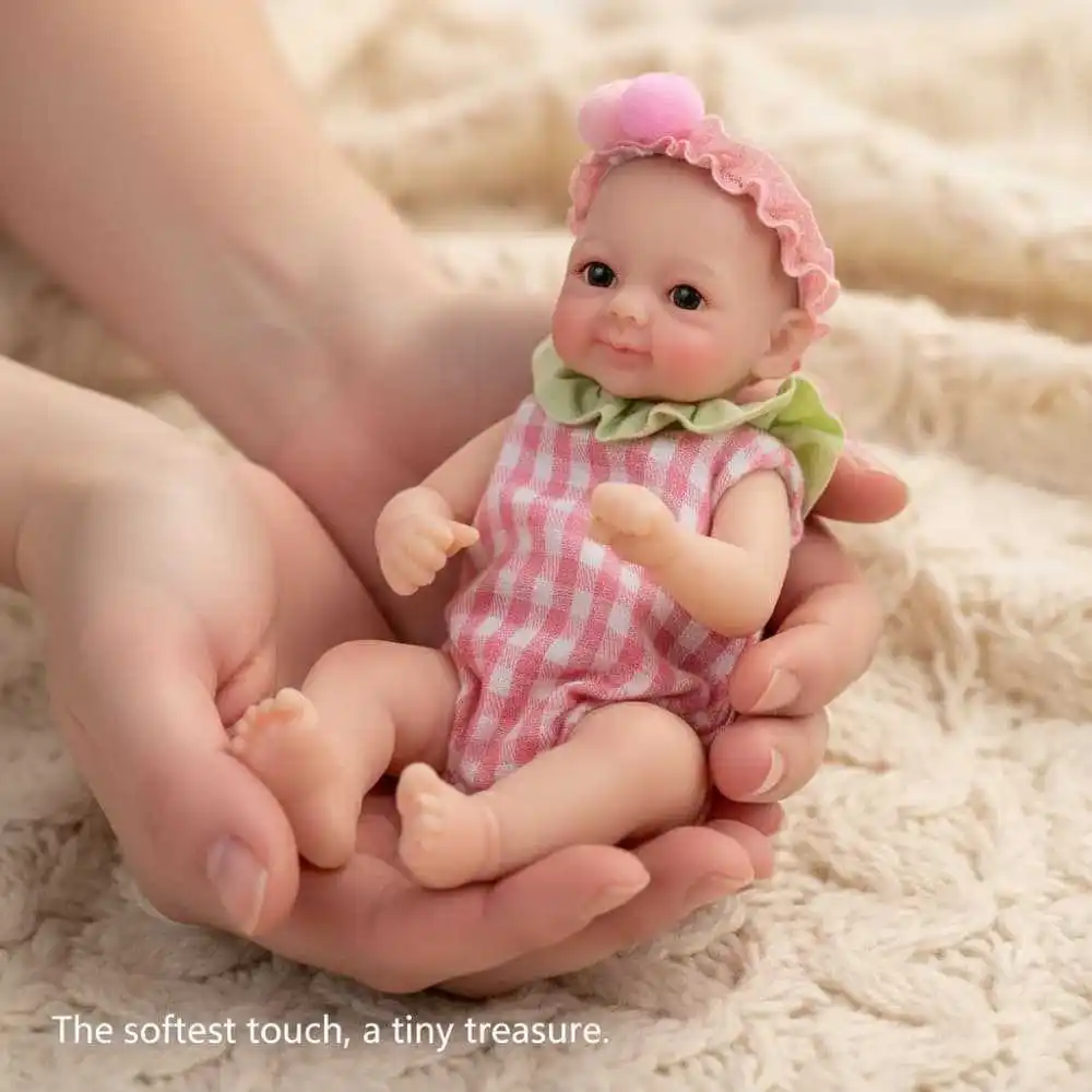 

8-дюймовая кукла-реборн из цельного силикона, реалистичная фигурка-игрушка для сжимания