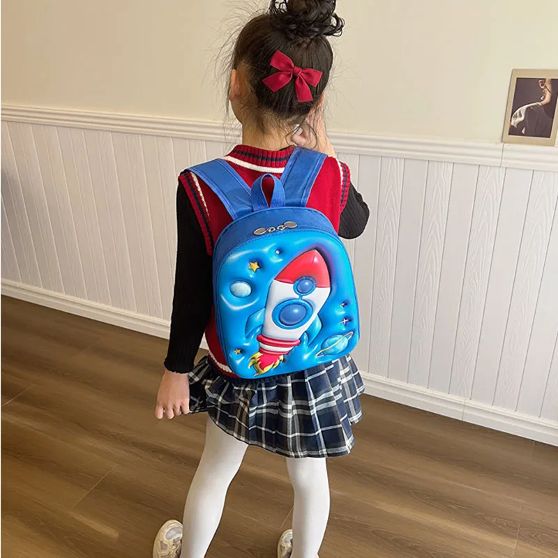 kindergarten backpacks for baby girls Fashion Kids Backpack Cute Cartoon  Small School Bag Boys And Girls Hardshell Bags