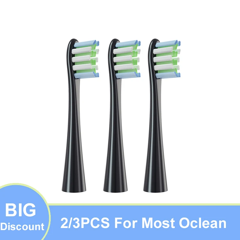 2-3PCS Replacement For Oclean X/ X PRO/ Z1/ F1 Brush Heads Sonic Toothbrush Brush Vacuum Soft DuPont Bristle Suitable Nozzles