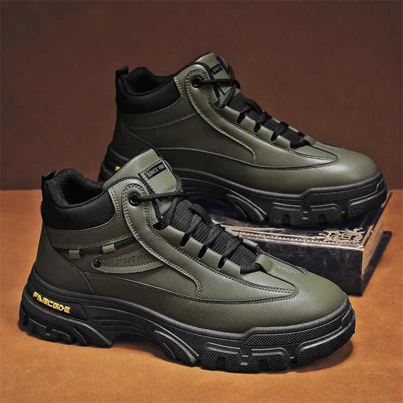CYYTL Sneakers Men Shoes Casual Platform Outdoor Sports Walking Running Fashion Luxury Designer Tennis Leather Winter Work Boots