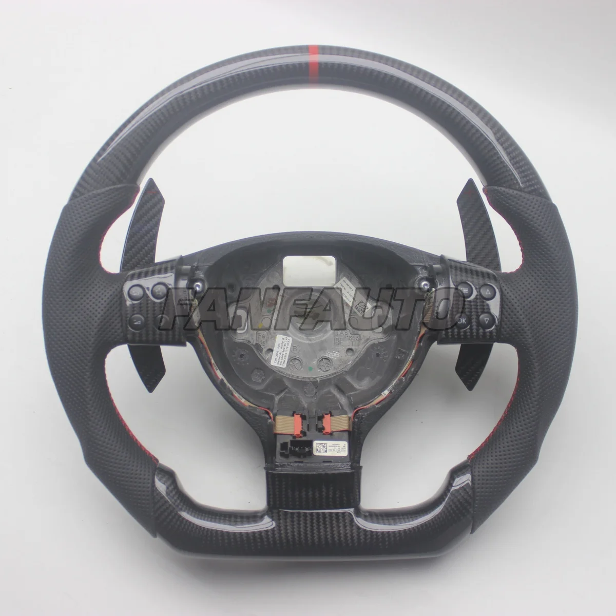 

Real Carbon Fiber Steering Wheel for VW Volkswagen Golf 5 Mk5 GTI 2003-2009 Jetta Bora R36 R32 EOS Passat B6 With Shift Paddles