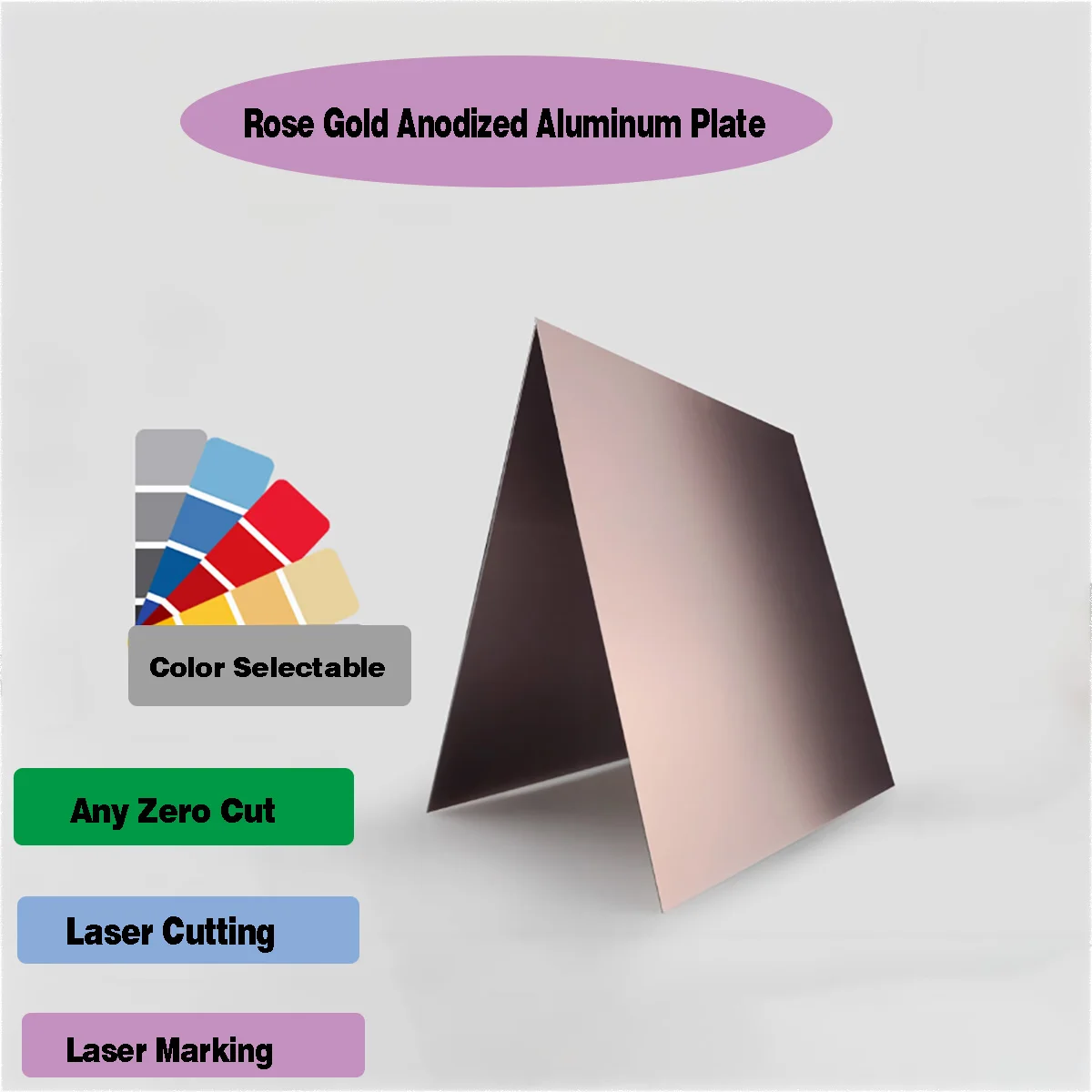 Rose gold brushed anodized aluminum plate/Aluminum Alloy Flat Plate THK 0.5/0.8/1.0/1.5/2.0mm