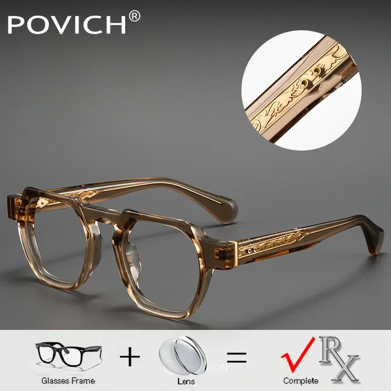 

Vintage Square Acetate Progressivec Glasses Men Multifocal 1.74 Optical Photochromic Eyeglasses Doctor With Prescription Eyewear