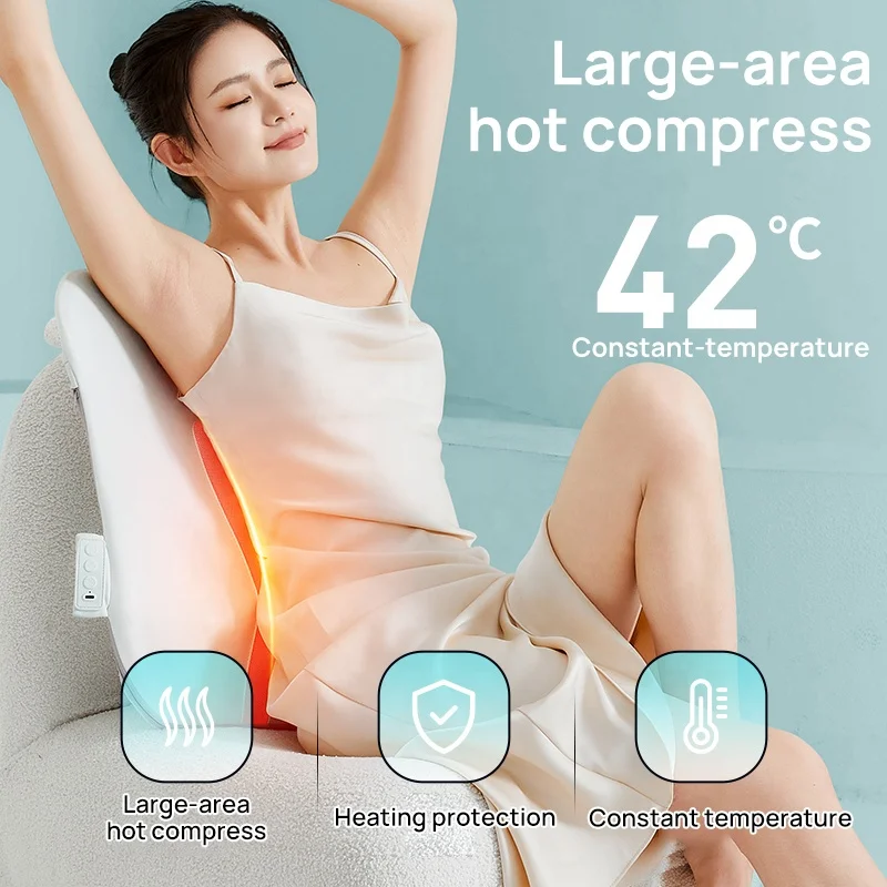 

Smart Library Back Massager With 3D Kneading Massage Pillow For Back Neck Pain Relief Lumbar Support Pillow For Office Chair