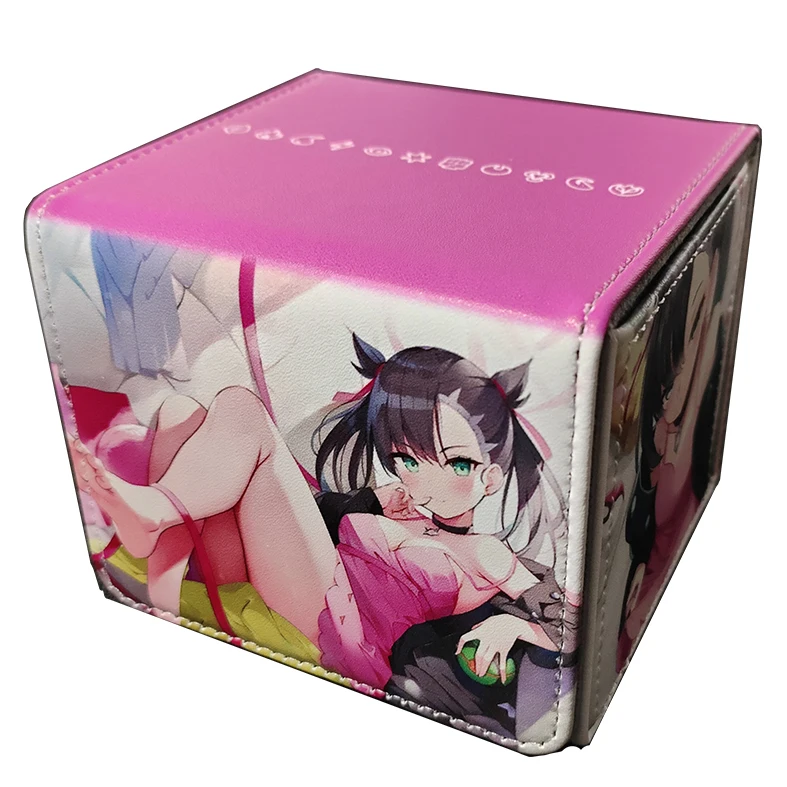 DIY Pokemon PTCG Card Storage Box Marnie Pikachu Magikarp Leather Card Box Collection Game Card Storage Box Gift
