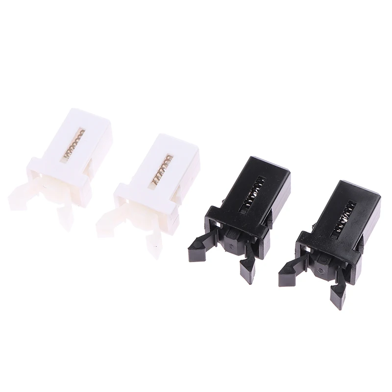 10 stks Prullenbak Plastic Slot Zelfsluitende Schakelaar Vervanging Catch Compatibel Touch Deksel Bin Klink Zwart Wit Reparatie clip - afbeelding 2