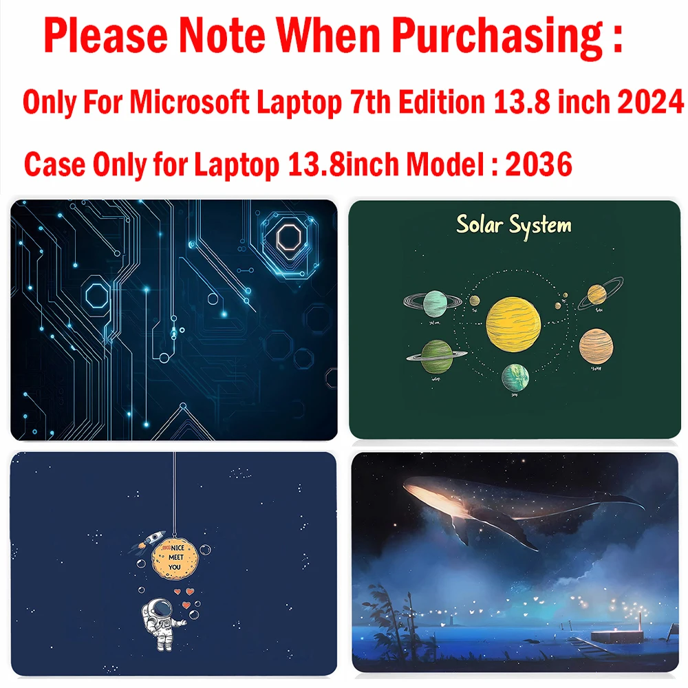 

2024 защитный чехол для ноутбука с рассеиванием тепла для 13,8-дюймового ноутбука Microsoft Surface, 7-й корпус, совместимый с Surface Laptop 13,8 дюйма